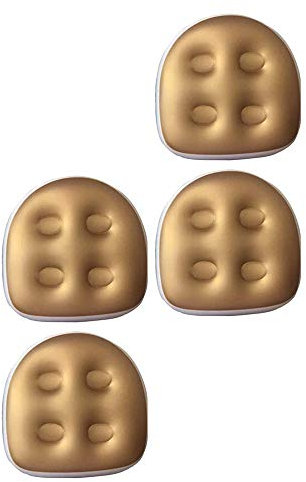 Lot de 4 sièges rehausseurs pour jacuzzi gonflables, siège de spa multifonction avec ventouse, pour adultes et enfants à la maison, spa et repos (doré, 4 pièces)