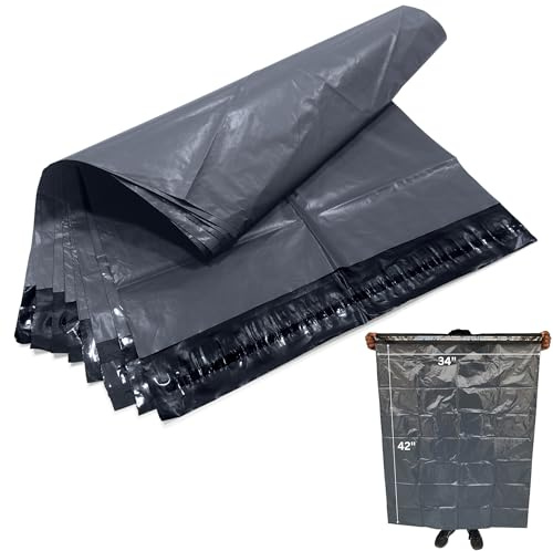 Versandtaschen, robust, extra groß, 860 x 1065 mm, Grau, 10 Stück