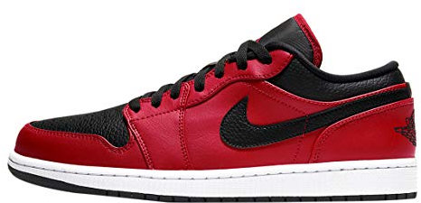 NIKE Herren Air Jordan 1 Low Basketballschuh, Gym Red Black White, 40 EU