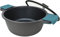 ARCOS Thera Olla Grande de Cocina de 32 Cm y 9,3 L. Cacerola Alta para Inducción, Gas y Vitro. Olla de Aluminio Fundido con Tapa de Cristal y Mango Extraíble. Apta Lavavajillas. Color Negro Azul