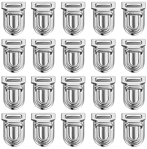 Zasvec Steckschlösser für Taschen 20 Stück Taschenverschluss Steckverschluss Taschenschloss Steckschloss Metallschloss für Taschen Taschenverschlüsse für Tasche DIY 35 * 25 * 11 mm