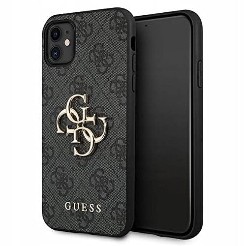 GUESS GUHCN614GMGGR Hülle für iPhone 11 6,1 Zoll Grau 4G Big Metal Logo