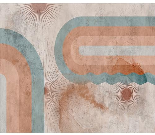 decomonkey - Papier Peint Panoramique Géométrique 400x280 cm - Décoration murale moderne – Tapisserie décorative pour chambre salon - Fond de texture géométrique abstraite
