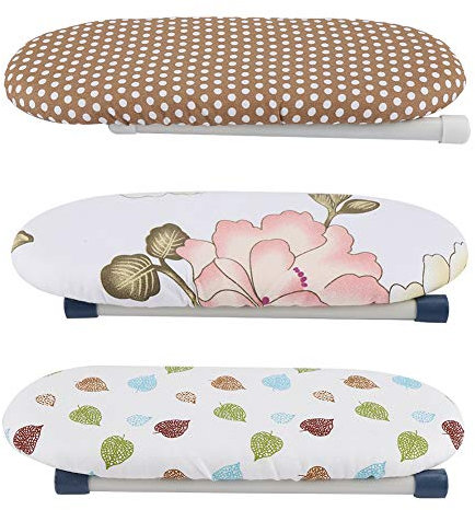 Tabletop Ironing Board, Ironing Boards with Folding Legs, Foldable Space-Saving Mini Ironing Board Sleeve Cuffs Collars Handling Table for Sewing, Craft Room, Household, Dorm (peony)