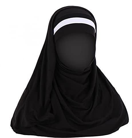 Zhiyao Damen Muslim Hijab Kopftuch Schal arabischen Hijab Elegante einfarbige islamische Gebet leichte Kopftuch Wrap Schal Indien Hut Muslimischen Beanie Wrap Cap