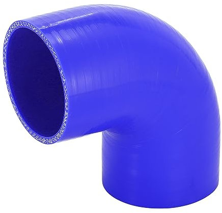 X AUTOHAUX Universel Voiture 70mm 2.75 ID 90 Degré Coupleur Silicone Tuyau Bleu