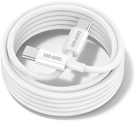 VEN-DENS Galaxy S25 FE/S25 Edge/S25/S25 Plus/S25 Ultra/S24 FE/S23 S24 Plus Ultra/A13 Charger Cable, (1M) (60W) C To Type C PD Charging Fast Charge Data Transfer USB C Charger cable (White)