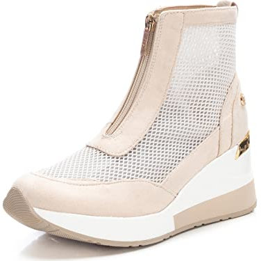 XTI - Zapatilla Mujer Beige - Calzado Cómodo y Versátil - Moda casual - Modelo 14104301 (Talla 38)