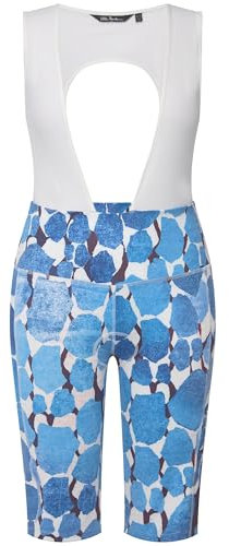 Ulla Popken Femme Cuissard de Cyclisme avec Peau de Chamois. Imprimé Camouflage. Poche. Tissu réflecteur. Blanc cassé 50+ 813901200-50+