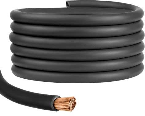 Batterie-Kabel Aderleitung Fahrzeugleitung | rot/schwarz | H07V-K | 100% OFC-Kupfer | 1,5mm² 2,5mm² 4mm² 6mm² 10mm² 16mm² 25mm² 35mm² 50mm² 70mm² | Meterware (Schwarz, 16 mm²)
