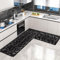 BWBIKE Juego de Alfombras de Cocina 2 Piezas Antideslizantes para Cocina, Comedor, Piso, Hogar, Oficina, Fregadero, Lavandería, 40 x 60 cm + 40 x 120 cm,X9
