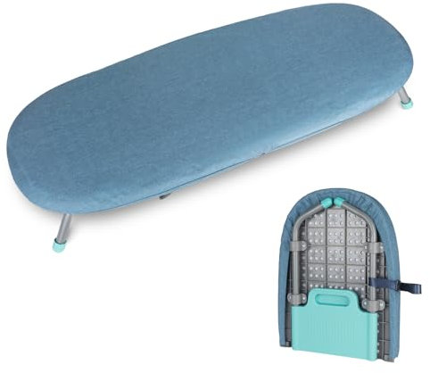 PURASKER Foldable Tabletop Portable lroning Board, Compact Small Steam Ironing Table, Non-Slip Folding Feet, Lightweight, Space Saving. Perfect for Travelling and Tight Spaces