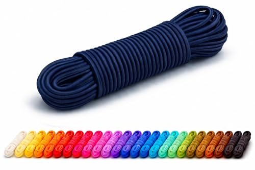 KBBB Gummikordel 1mm / 2mm / 2,5mm / 3mm / 4mm / 5mm Rundgummi Gummischnur elastisch Handwerk Lange 5m / 4m / 3m / 2m 32 Farben 919 Marineblau 2mm X 5m