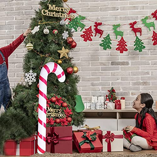Weihnachtsdeko 88cm Aufblasbare Zuckerstangen Weihnachtsdeko, Groß Grinch Deko Weihnachtsdeko Für Aussen, Aufblasbare Weihnachtsdeko Amerikanisch Haustür Zuckerstangen Weihnachtsbaum Deko (10 Stück)