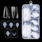 BNG 108 Stück French Forms Aufkleber für Nagel Gel Duett System, Weiche, Wiederverwendbare Silikonpads, Schablone, 5 * 12 Forms Aufkleber & 2 * 24 Dual Nagelformen für French Maniküre