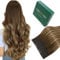 Easyouth Draht Extensions Echthaar Balayage Haarteil Echthaar mit Draht Remy Wire on Extension Echthaar Mittelbraune Mischung Hellblond Mit Mittelbraun 30 cm 70g #4/27/4