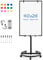 LIFEZEAL Mobile Magnettafel, Doppelseitige Whiteboard mit Ständer, Magnetische Weißtafel Tafel höhenverstellbar & 360° drehbar, Magnetwand mit Stiftablage, 100x65x132-192 cm (Schwarz)
