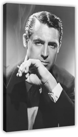 MEZUMI Leinwand-Poster, Schauspieler Cary Grant 3, Wandkunst, Dekor, Bild, Gemälde für Wohnzimmer, Schlafzimmer, Dekoration, Rahmen-Stil, 60 x 90 cm