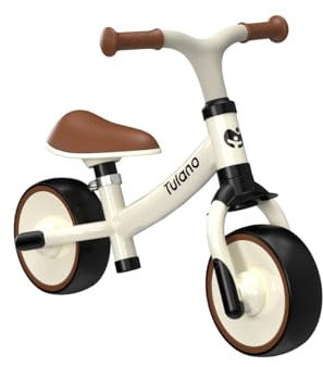 TULANO Scout 15 | Laufrad für Kinder | Spielzeug autofahrt ab 1 Jahr | Kinderlaufrad | Lernlaufrad | Laufhile Baby | Verstellbarer Sitz | Indoor & Outdoor Bike | Alter 18-48 Monate | Beige