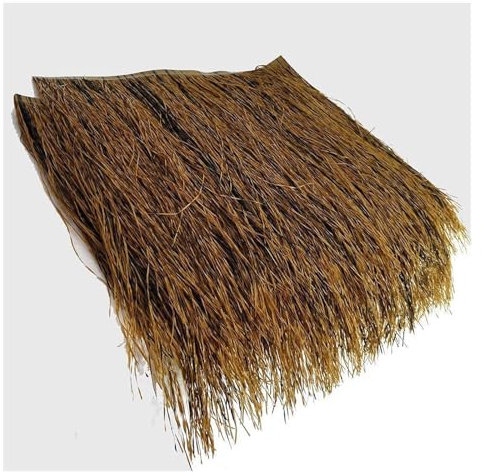 ZzERTE Techo De Paja Artificial, Rollo De Paja De Palma Artificial, Simulación Techo De Paja, Techo De Paja Sintética, Paja Falsa para Cabaña, Bar, Jardín, Gazebo, Sombrilla(Brown)