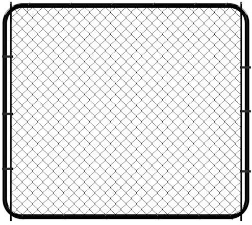 HITTITE Adjustable Chain Link Fence Gate Kit, Anti-Rust Outdoor Garden Fence Gate, Heavy Duty Pedestrian Gate Walking Fence Gate for Residential,Outdoor,Yard,Patio,Entry Way, 26-72 Wide x 5' High