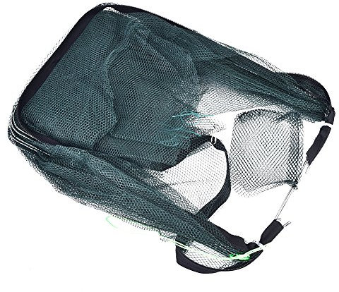 Baxnore Portable Folding Opening Type Fishing Net, Nylon Steel Wire Fishing Cast Dip Cage, Wear Resistant Foldable FIsh Net Trap Trap for Fishing