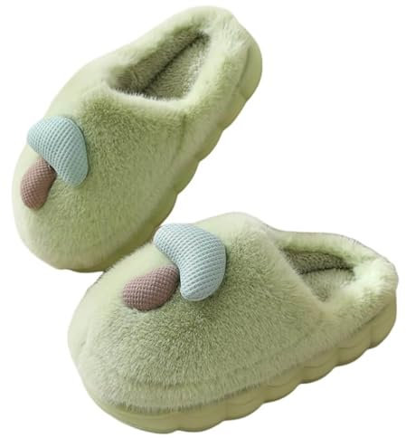 hausschuhe damen winter feste sohle fussbett, Slipper Damen Winter Hauspantoffeln Filzpantoffeln Weiches Warme Slippers Hausschlappen Non-Slip Kuschelige Hausschuhe Pantoffeln Flauschige Bequeme