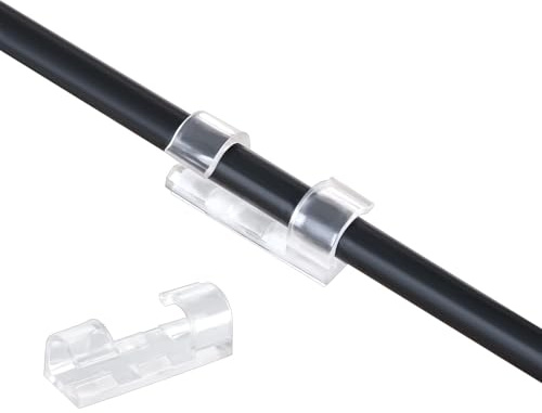 Mitavo 210 Stück Kabelklemmen Selbstklebend, Kabelhalter Kabelorganisation Kabelführung Kabelclips Kabelmanagement für Büro Zuhause Auto Schreibtisch, Boden, Transparent
