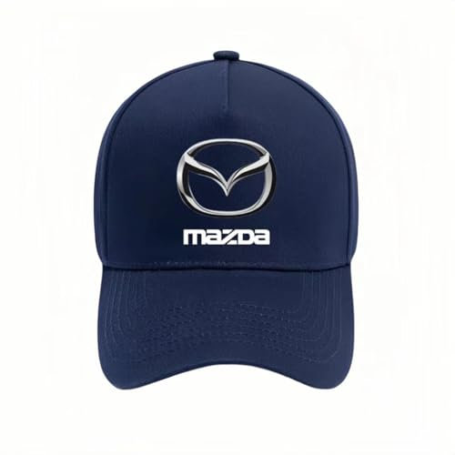 SYXWJL Auto Kappe für Mazda CX-30 2019-2023, Baseballkappe Basecap Mütze Basecap Herren Unisex Kappe Verstellbar Baumwolle mit Auto Logo Baseball Cap für Herren Damen Zubehör,Navy