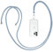 Wanme Cordon Telephone Portable, Lanière de Cou de Téléphone Portable, Réglable et Détachable, Compatible avec la Plupart des Coques de Téléphone, Bleu Clair