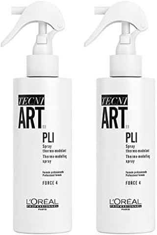 L'Oréal Professionnel Paris Tecni.ART Pli Shaper Thermo-Spray, Haarspray starker Halt, ohne Verkleben, fixiert Frisuren langanhaltend, Styling-Spray mit Hitzeschutz & Memory-Effekt, Aloe, 190 ml