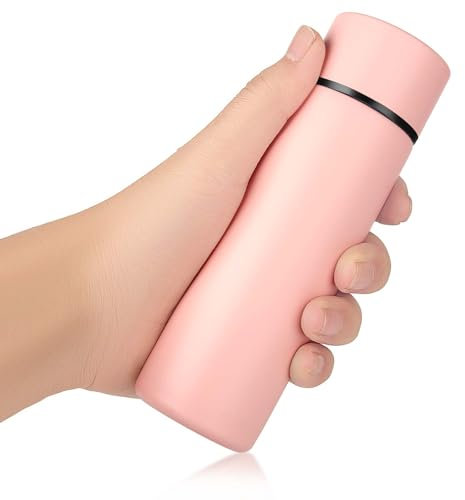 PENCHUAN Wasserflasche Edelstahl, 150 ML Mini-Kaffee-Thermosflasche, Tragbar, Isoliert, Rosa