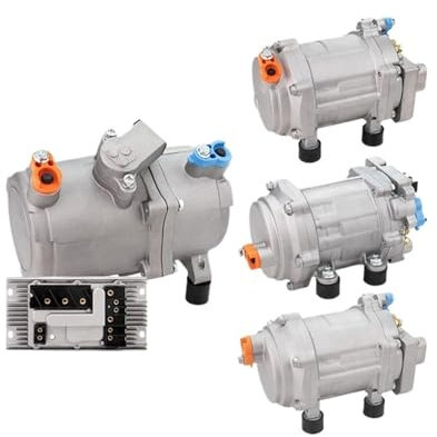 MDFCJHS Compresseur électrique A/C 12 V 24 V 48 V for climatisation Automobile, Voiture, Camion, Bus, Bateau, Tracteur, Atelier(D-24V)