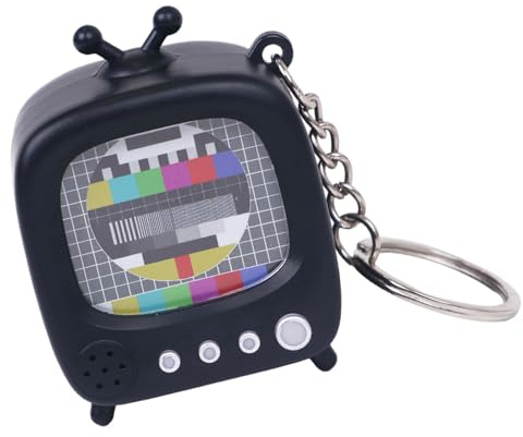 Retro Miniature TV Keychain with Light & Sound Effects, Vintage Design Durable Keyring for Collectors, Enthusiasts, Daily Carry & Home