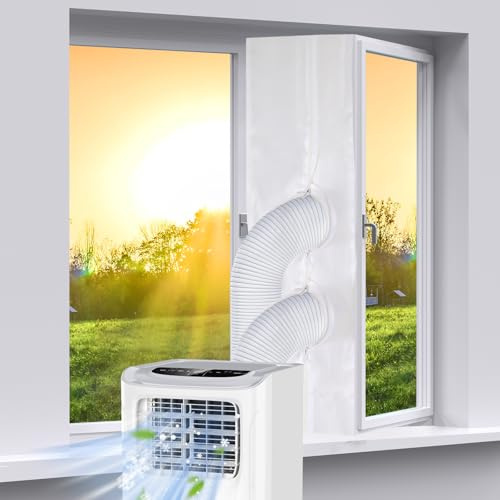 500cm Klimaanlage Fensterabdichtung für mobile Klimageräte, Wäschetrockner, Ablufttrockner, GLANXY Klimagerät Fenster Klima Abdichtung für Dachfenster, Flügelfenster, Schiebefenster, Kippfenster