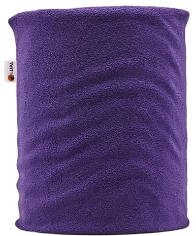 Lupa Handmade Double-Layer Fleece Neck Warmer Snoods for Men & Women - Fleece Neck Gaiter for Winter - Men & Women Thermal Snood for Skiing, Running, & Outdoor Sports (Dark Purple)