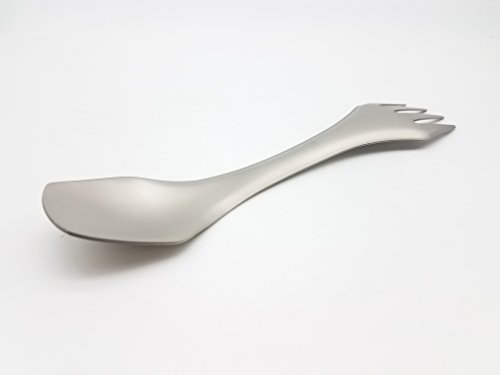 ssti Titanium Spork Knife -Fork -Spoon 3-IN-1 for Travel, Camping Use, (Abrasive blasting)