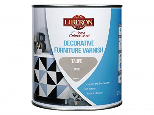 Liberon LIBDFUVT750 Home ColourCare Decorative Furniture Varnish Taupe 750ml
