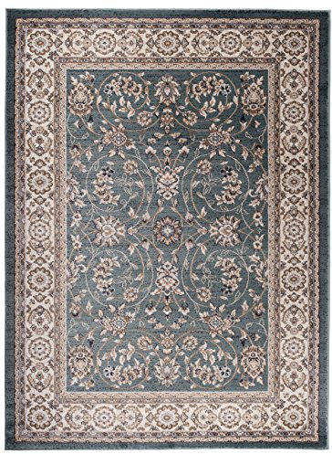 Carpeto Orientteppich Teppich Türkis 250 x 350 cm Ornamente Klassisch Muster - Wohnzimmer Schlafzimmer Esszimmer