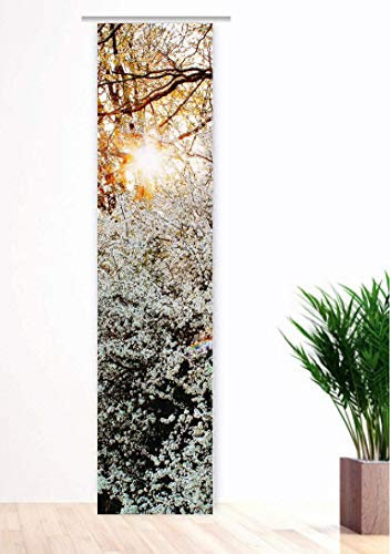 gardinen-for-life Flächenvorhang Parkspaziergang, Gr.60x260 cm Schiebevorhang mit Druck-Motiv, Frühling