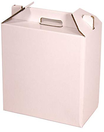 Only Boxes, Caja para Vino, Estuche de 6 Botellas de Vino, Caja para Lote de Navidad, Color Blanco, 4 Unidades (AMA704)