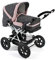 CHIC 4 BABY 100 67 Kombi-Kinderwagen Viva, inklusive Tragetasche, Jeans, melange, grau