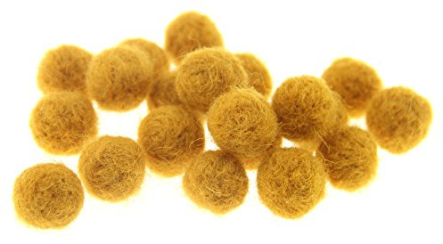 Zasy 15mm Wollfilzkugeln DIY Garland Beads Handmade Modeschmuck Zubehör 20St (Ingwer)