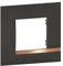 BTicino - Plaque Altège Collection Mezzo 1 poste finition Note cuivrée - noir satiné avec liseré effet cuivre