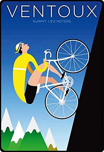 Metall Schild 20x30cm Mont Ventoux Tour de France Fahrrad Blechschild