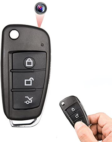 Mini Car Key Hidden Camera, 1080P HD Portable Small Body Spy Camera with Motion Detection and Night Vision, Mini Video Recorder Pocket Security Camera for Indoor and Outdoor