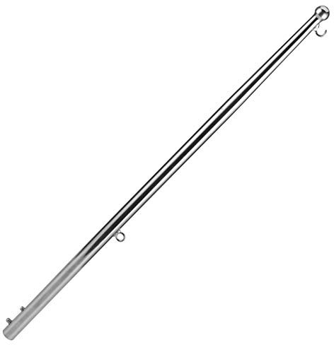Flaggenmast 601 mm 304 Edelstahl Fahnenmast Marine Fahnenmast Yacht Fahnenmast Yacht Schienenhalterung Fahnenmasthalter für Flaggenmast Boot Flaggenmast Edelstahl Fahnenmast Yacht Fahnenmast Marine F