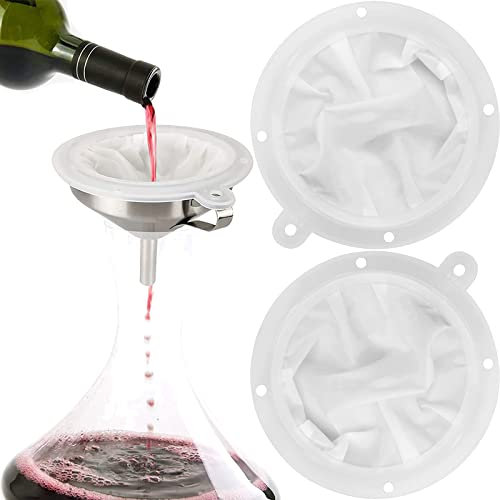 Filtro a Rete Setaccio Fine Setaccio Colino Filtro a Setaccio Filtro Alimentare Setaccio In Nylon Setaccio Da Cucina Per Imbuto Da Cucina Per Travaso Liquido Olio Caffè Vino Succo Marmellata 2 Pezzi
