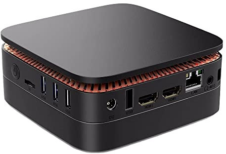 BD Electrics Mini PC Windows 10 Pro Intel Celeron J3455 Quad-Core 8GB RAM 120GB eMMC 4K Dual-HDMI WIFI Bluetooth SATA mSATA VESA