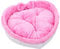 Panier doux et confortable en forme de cœur pour chat de grande taille et petit chien - Coussin chaud pour litière, niche, chaton - Accessoires de maison - Rose - Taille M